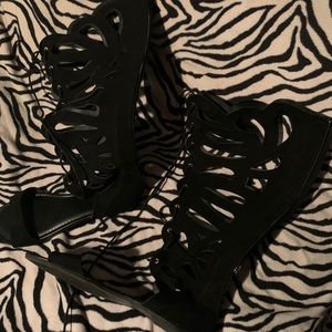 Knee High Cut Out Sandals